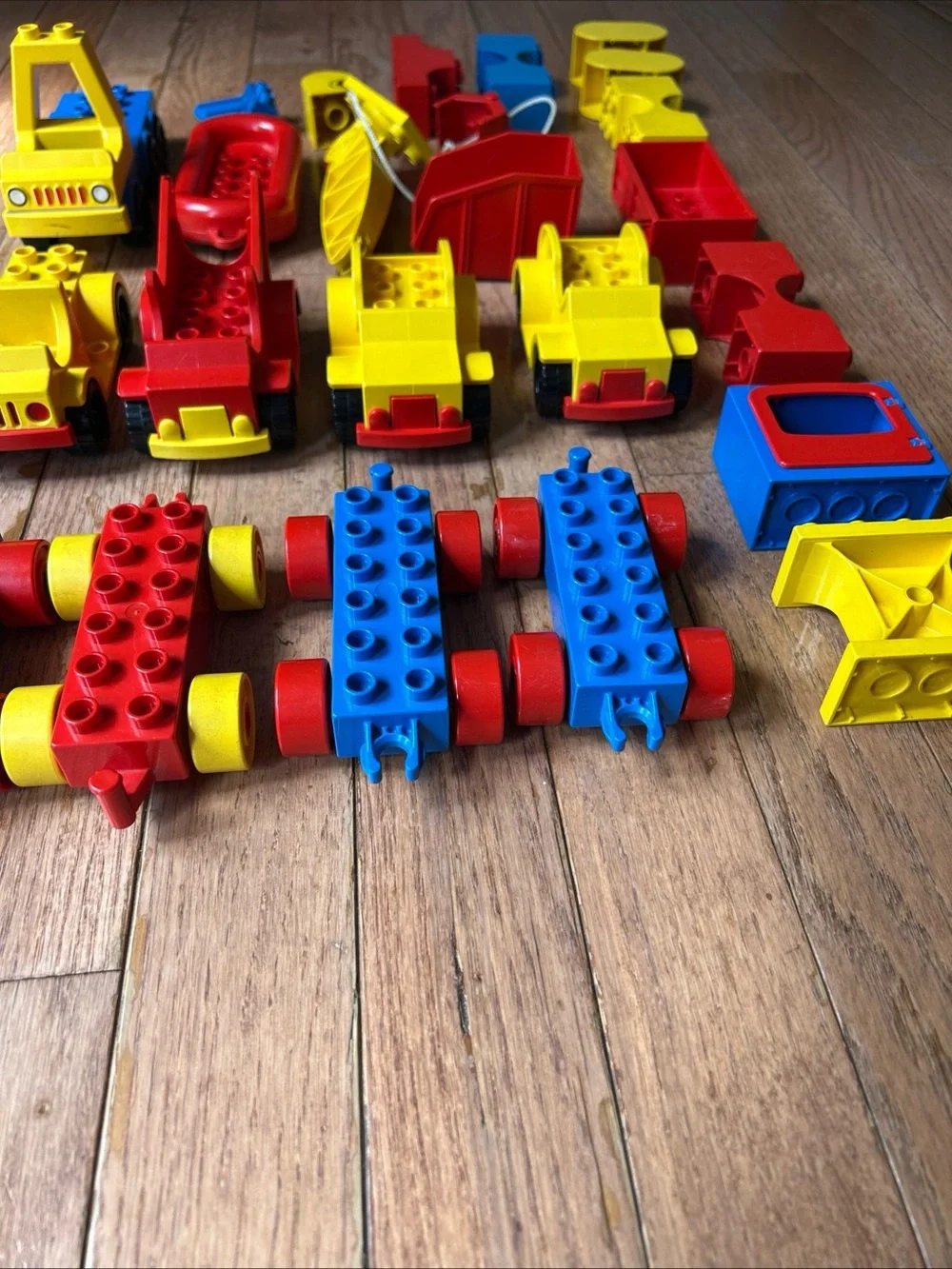 Lego Duplo Vehicle Lot Wheels Construction Crane Truck Car